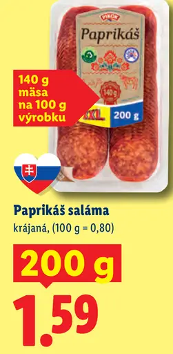Pikok Paprikáš saláma krájaná