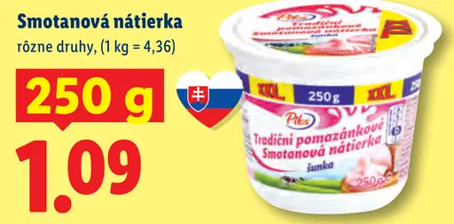 Pilos Smotanová nátierka rôzne druhy