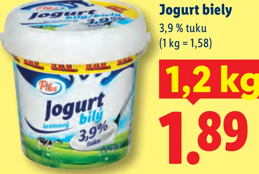 Pilos Biely jogurt 3,7 % tuku