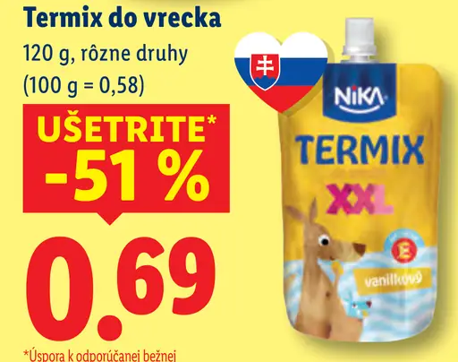 Nika termix do vrecka rôzne druhy