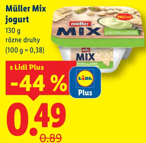 Müller jogurt Mix rôzne druhy
