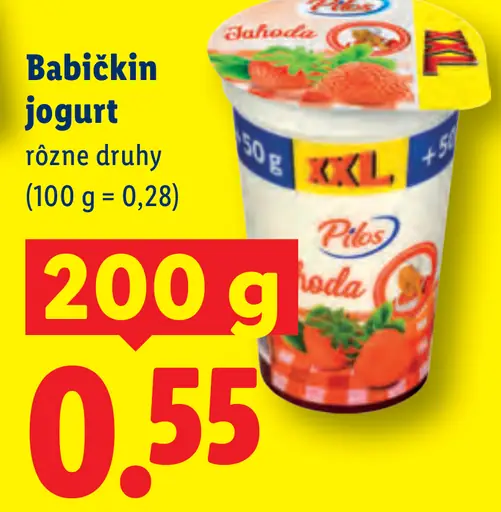 Pilos Babičkin jogurt rôzne druhy