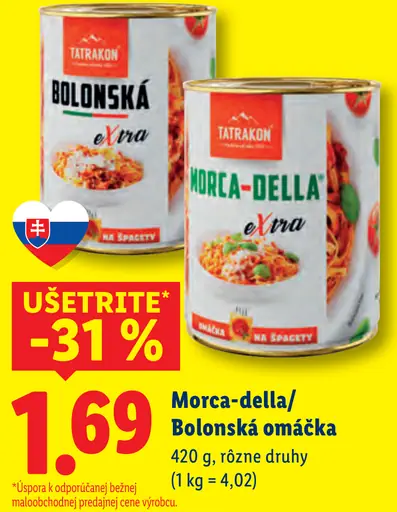Morca-della bolonská omáčka, rôzne druhy