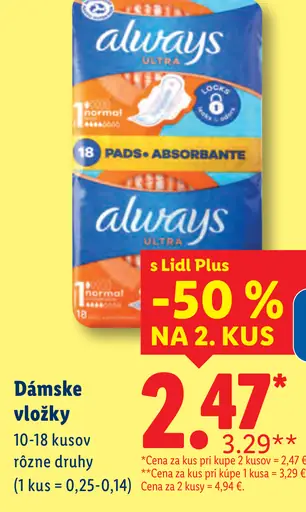 Always Ultra dámske vložky