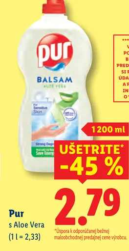 Pur Aloe vera balzam na riad