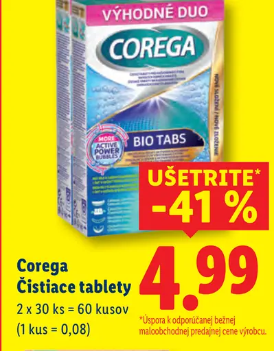 Corega čistiace tablety Bio Tabs