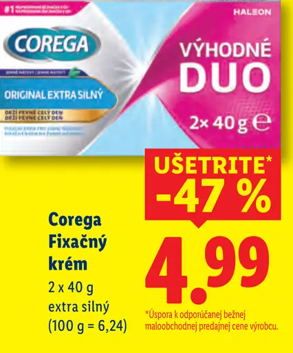 Corega Original Extra silný fixačný krém