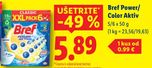 Bref Power Aktiv a Color Aktiv WC bloky