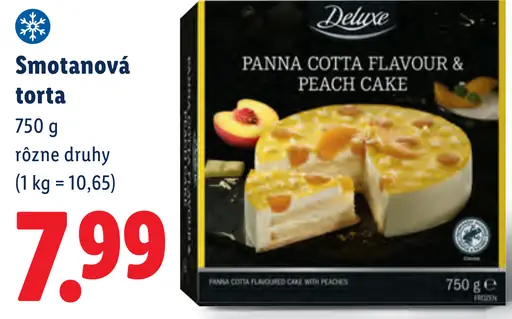 Smotanová torta Panna Cotta Flavour & Peach Cake