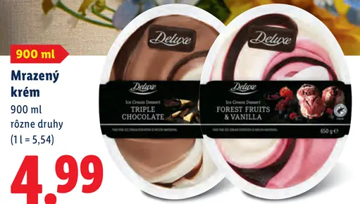 Mrazený krém Triple Chocolate, Forest Fruits & Vanilla