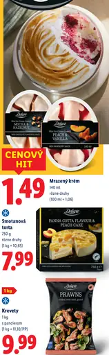 Mrazený krém Mocha & Hazelnut, Peach & Vanilla