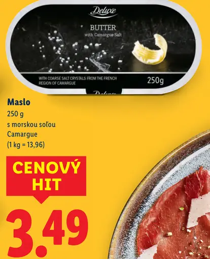 Deluxe maslo s morskou soľou z oblasti Camargue
