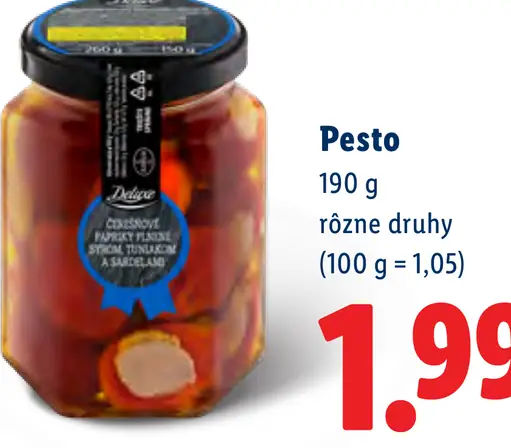 Deluxe pesto, rôzne druhy