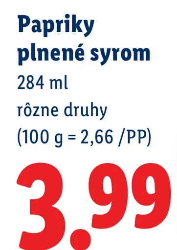 Deluxe papriky plnené syrom, rôzne druhy