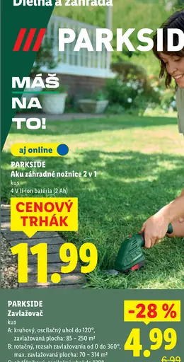 Parkside Aku záhradné nožnice 2 v 1