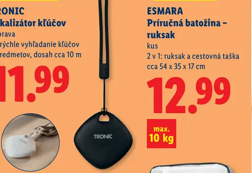Tronic lokალიზátor kľúčov, súprava na rýchle vyhľadanie kľúčov a predmetov s dosahom cca 10 m