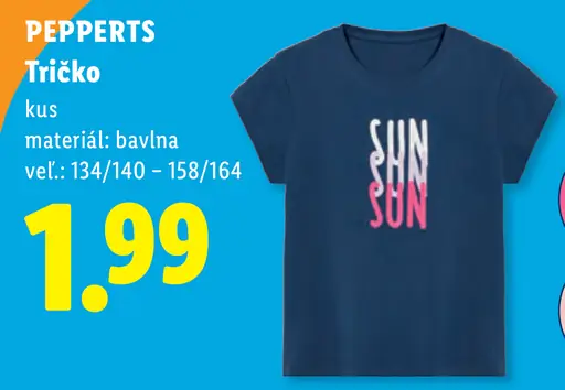 Pepperts tričko s nápisom SUN SUN
