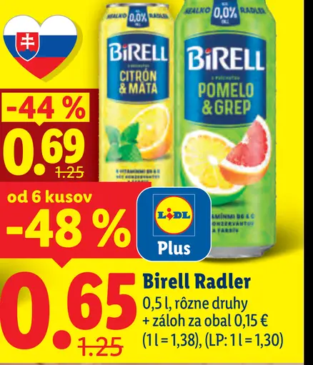 Birell Radler Citron & mäta