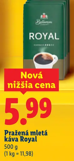 Bellarom Royal mletá pražená káva