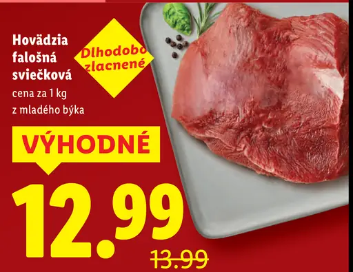 Hovädzia falošná sviečková z mladého býka