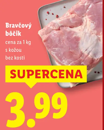 Bravčový bôčik bez kosti údený