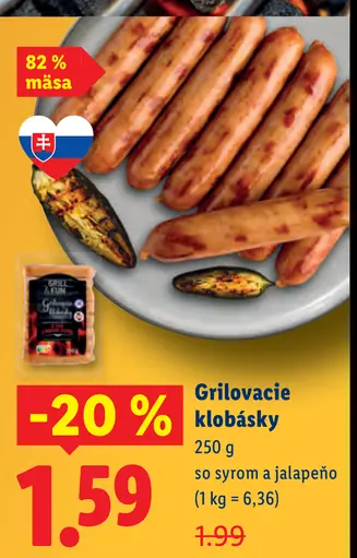 Grilovacie klobásky so syrom