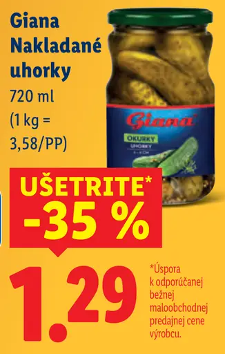 Giana nakladané uhorky