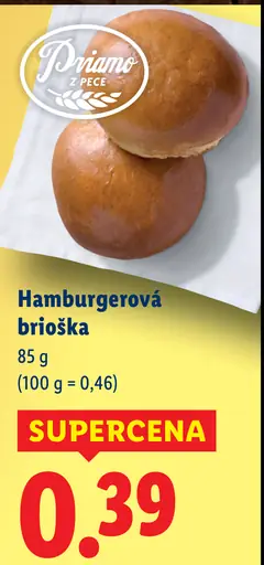 Piano hamburgerová brioška