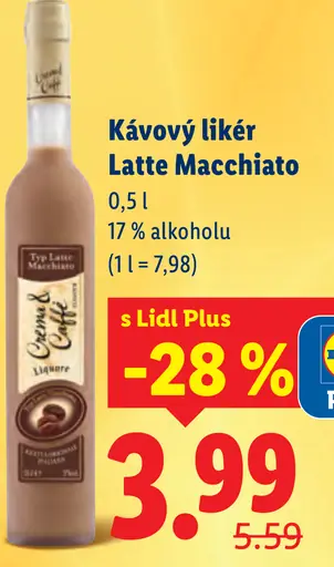 Kávový likér Latte Macchiato
