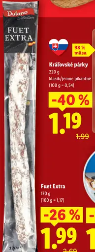 Pikok Kráľovské párky jemne pikantné