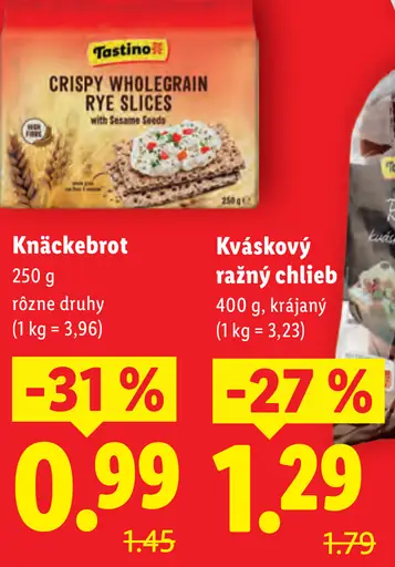 Tastino kváskový ražný chlieb, krájaný