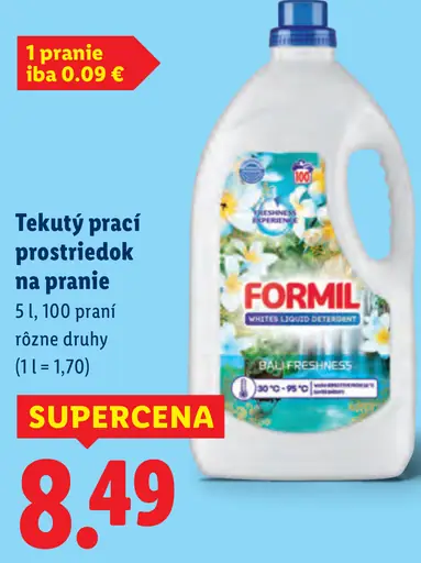 Formil Bali Freshness tekutý prací prostriedok na pranie