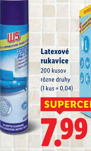 W5 latexové rukavice Care & Protection