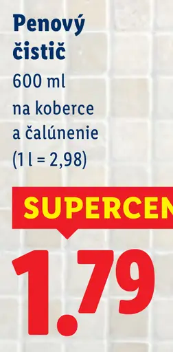 W5 penový čistič na koberce a čalúnenie