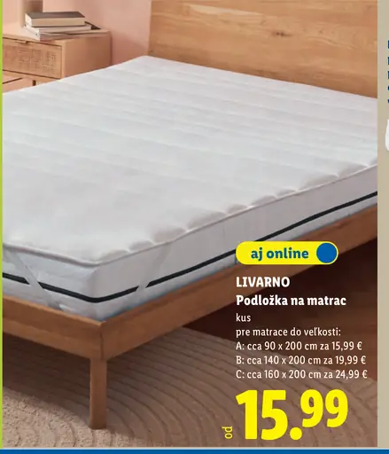LIVARNO podložka na matrac, veľkosť A