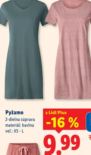 Pyžamo, 2-dielna súprava, bavlnené