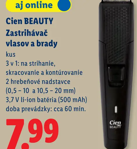 Cien Beauty zastrihávač vlasov a brady