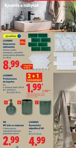 Livarno dekoratívne obkladačky, samolepiace a umývateľné