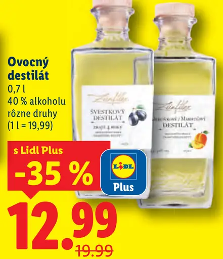Ovocný destilát, slivkový a marhuľový