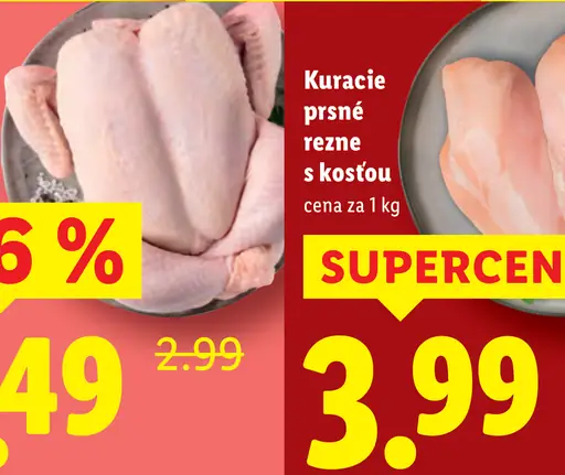 Kuracie prsnè rezne s kosťou