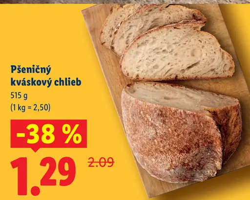 Pšeničný chlieb s kváskom