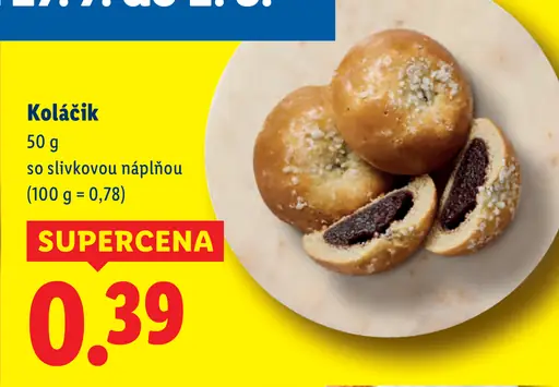 Koláčik so slivkovou náplňou