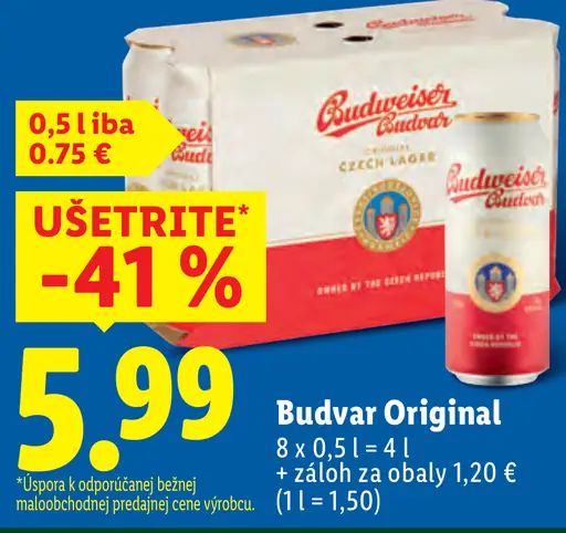 Budvar Original plechovka