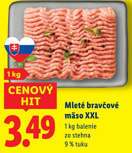Mleté bravčové mäso XXL zo stehna