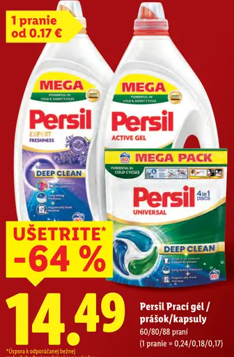 Persil prací gél, prášok alebo kapsuly – 60, 80 alebo 88 praní