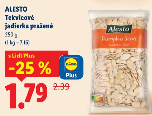 Alesto tekvicové jadierka pražené