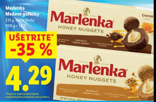 Marlenka medové guľôčky