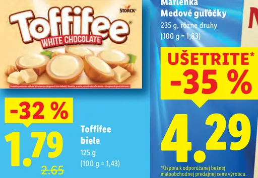 Toffifee biele