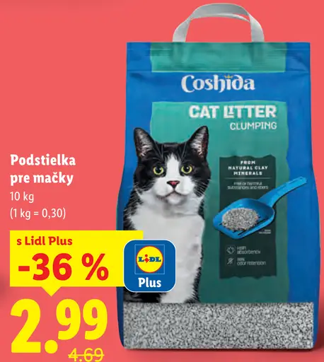 Coshida hrudkujúca podstielka pre mačky