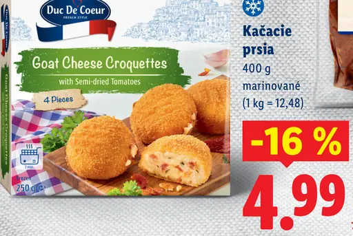 Duc De Coeur krokety z kozieho syra so sušenými paradajkami